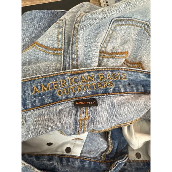 American Eagle Core Flex Jeans‎ Mens 28x30 Light Wash Stretch Comfort Denim Blue - Picture 2 of 8